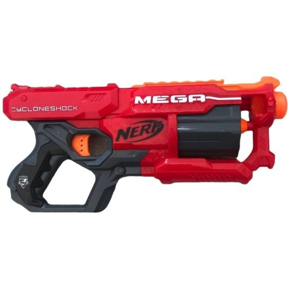 NERF GUN MEGA TOY CYCLONESHOCK DART MEDIUM RED BLACK GAME KIDS